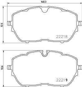 HELLA PAGID 8db355024731 -  Комплект тормозных колодок, дисковый тормоз